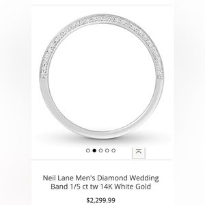 Neil lane men’s wedding band size 10